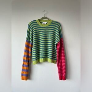 Ragged Priest Multicolor Striped Crew Neck Sweater